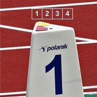 тумба с номером дорожки и указателем фальстарта polanik к-т из 10 шт. lm-60/10