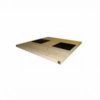 помост тяжелоатлетический тренировочный 300x300x5 см, амортизаторы 100x50x2 см м1247